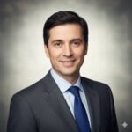 Профессиональный портрет российского бизнесмена, уверенный взгляд, студийное освещение, Томск.